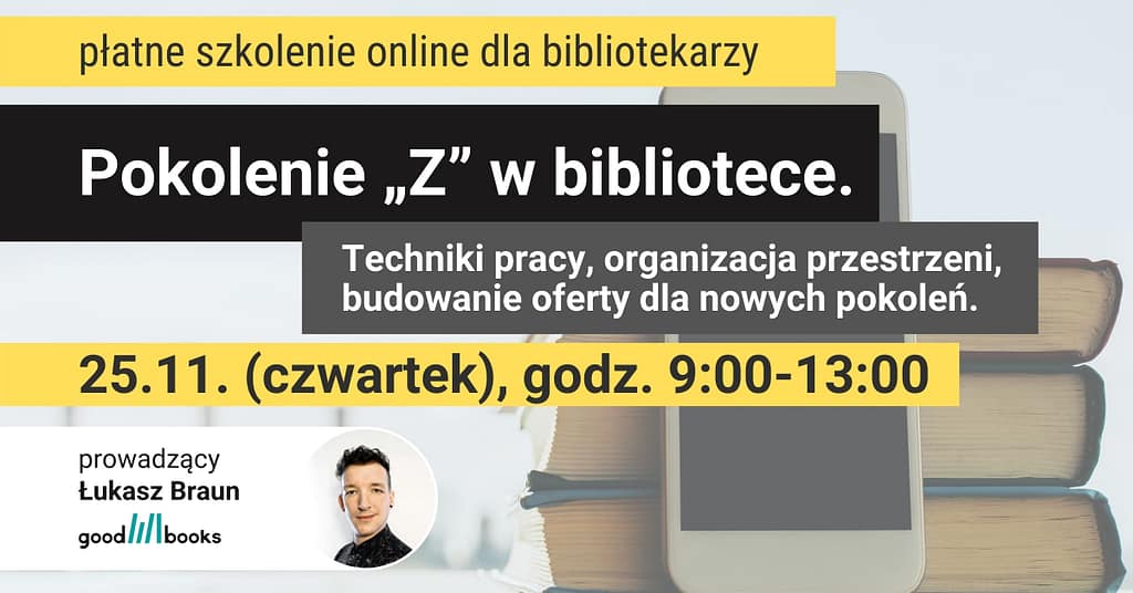 Baner: szkolenie Pokolenie Z w bibliotece