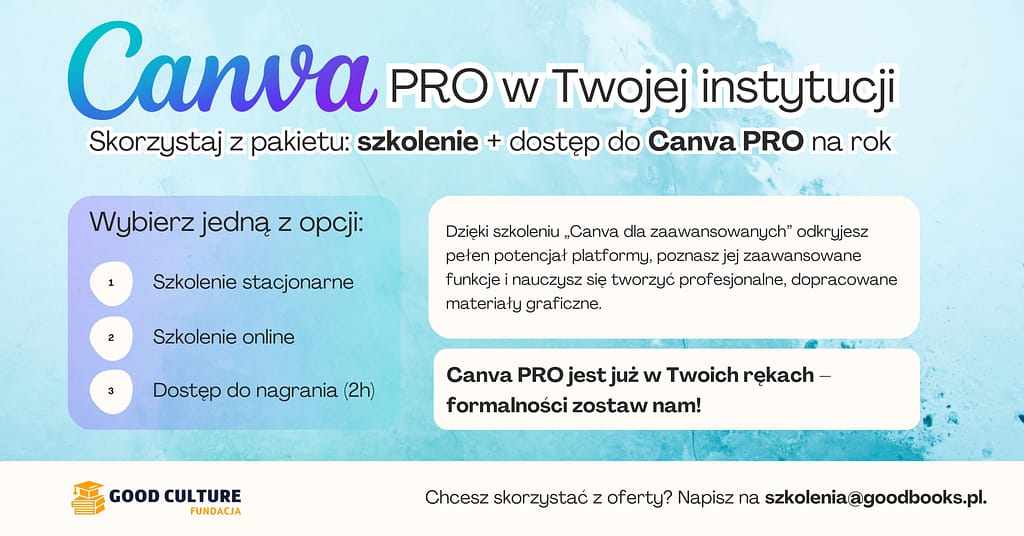 Canva PRO dla instytucji - banner