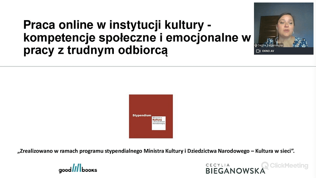 Praca online w instytucji kultury szkolenia dla bibliotekarzy