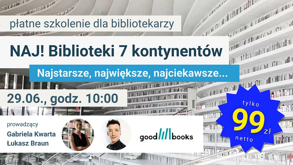 Banner szkolenia NAJ! Biblioteki 7 kontynentów