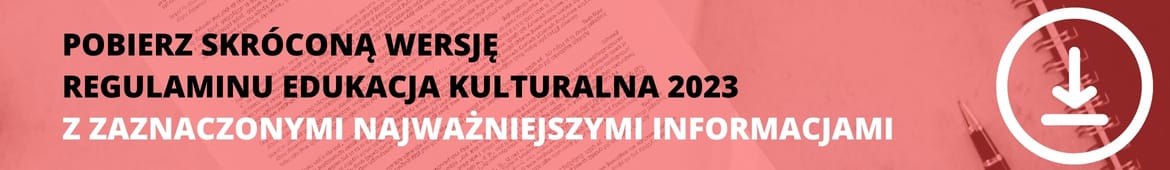 Regulamin programu Edukacja kulturalna