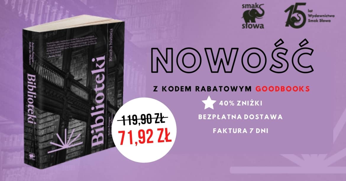 Banner sprzedaż książki Biblioteki. Krucha historia