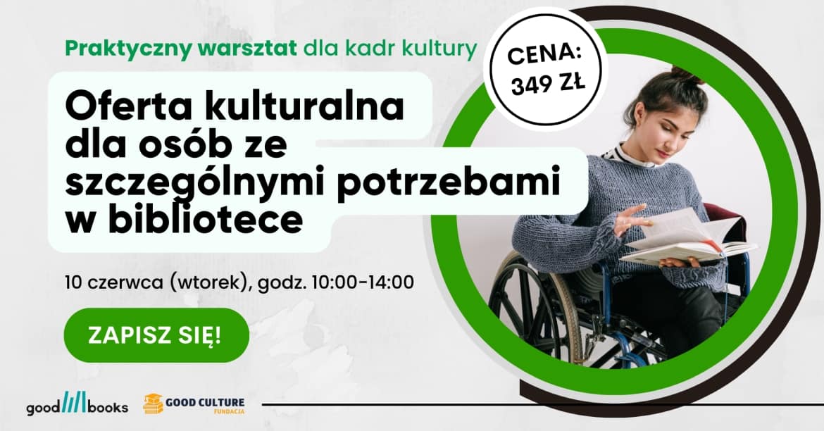 Szkolenie online "Oferta kulturalna dla osób ze szczególnymi potrzebami w bibliotece"