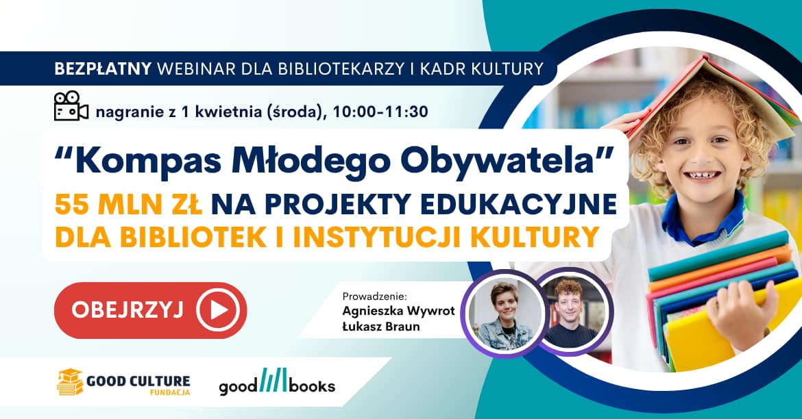 Banner promujący nagranie webinaru: Kompas Młodego Obywatela