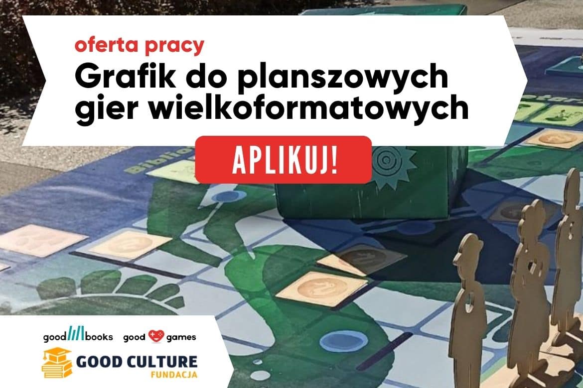 Banner ogłoszenia o pracę: grafik do planszowych gier wielkoformatowych