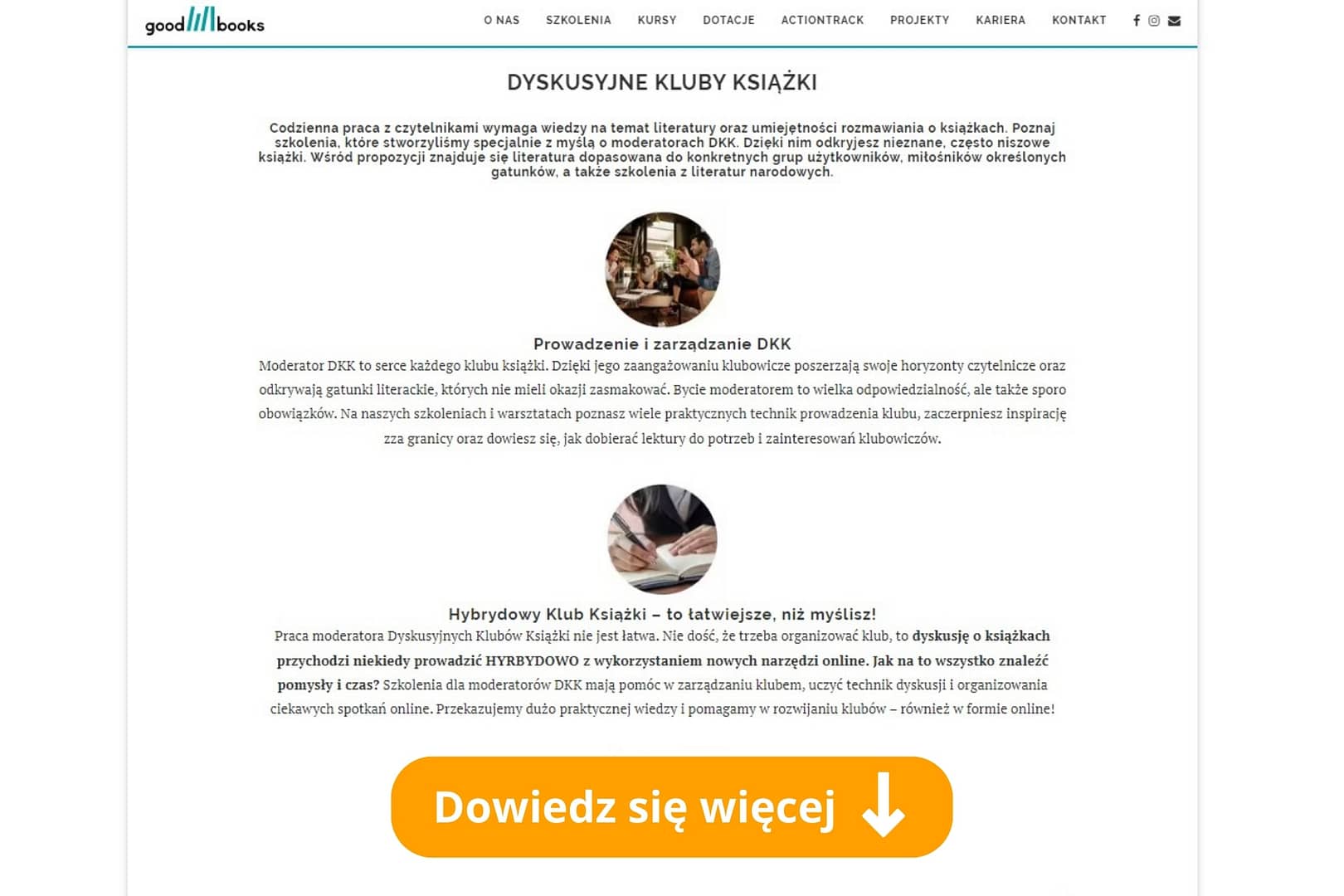 Dowiedz się więcej o szkoleniach dla Dyskusyjnych Klubach Książki