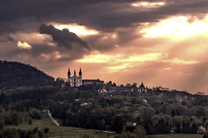 Widok na Sanktuarium w Kalwarii Zebrzydowskiej