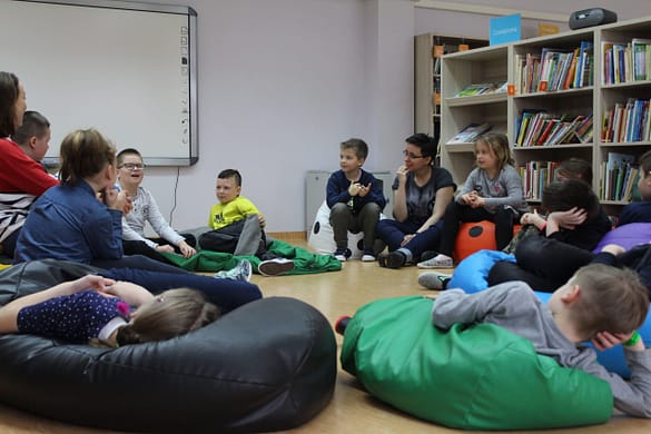 Dyskusja podczas Półkolonii z projektowaniem gier