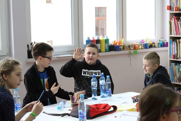 Uczestnicy Półkolonii z projektowaniem gier