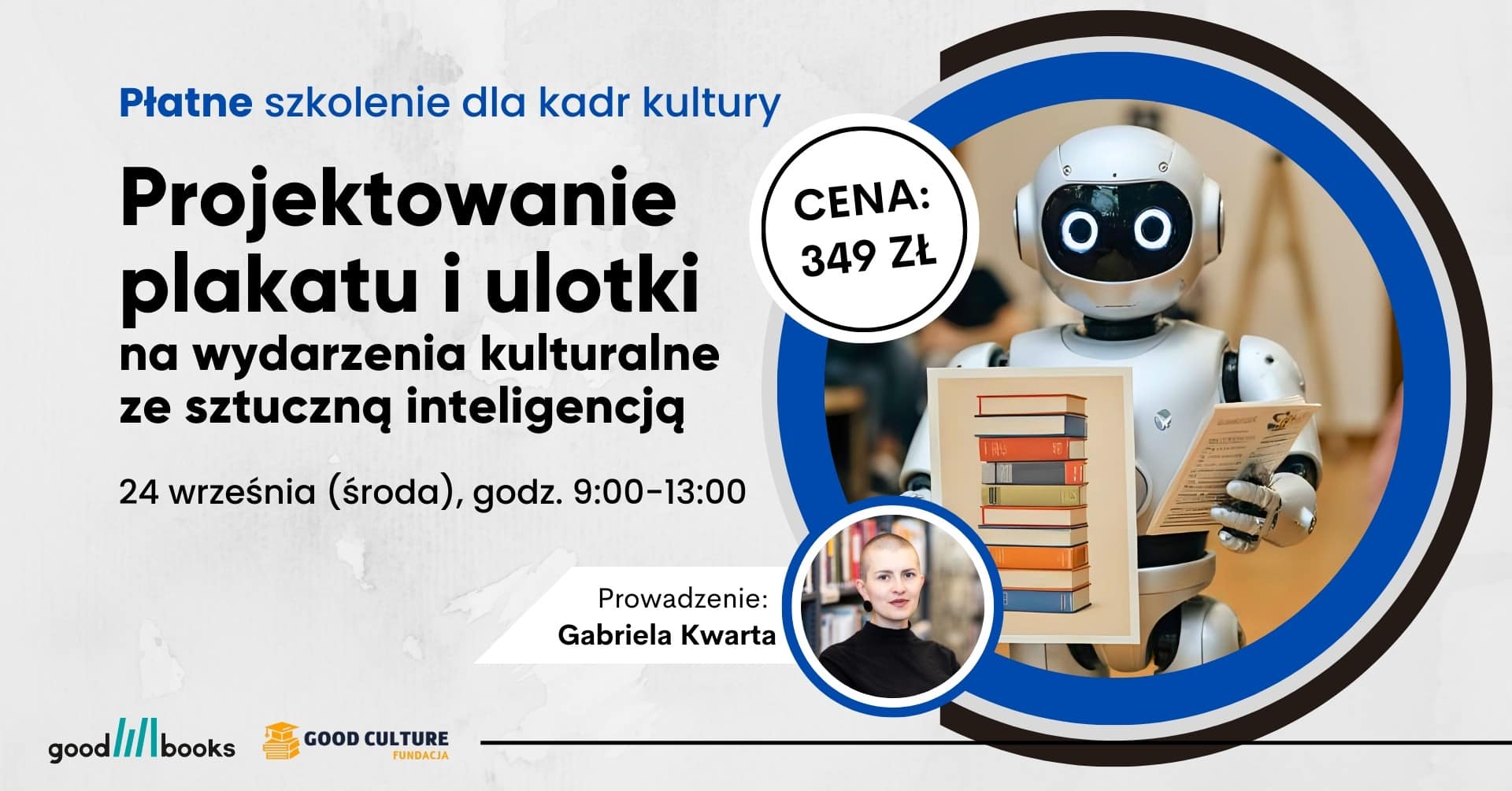 Zapisz się na płatne szkolenie „Projektowanie plakatu i ulotki na wydarzenia kulturalne ze sztuczną inteligencją”