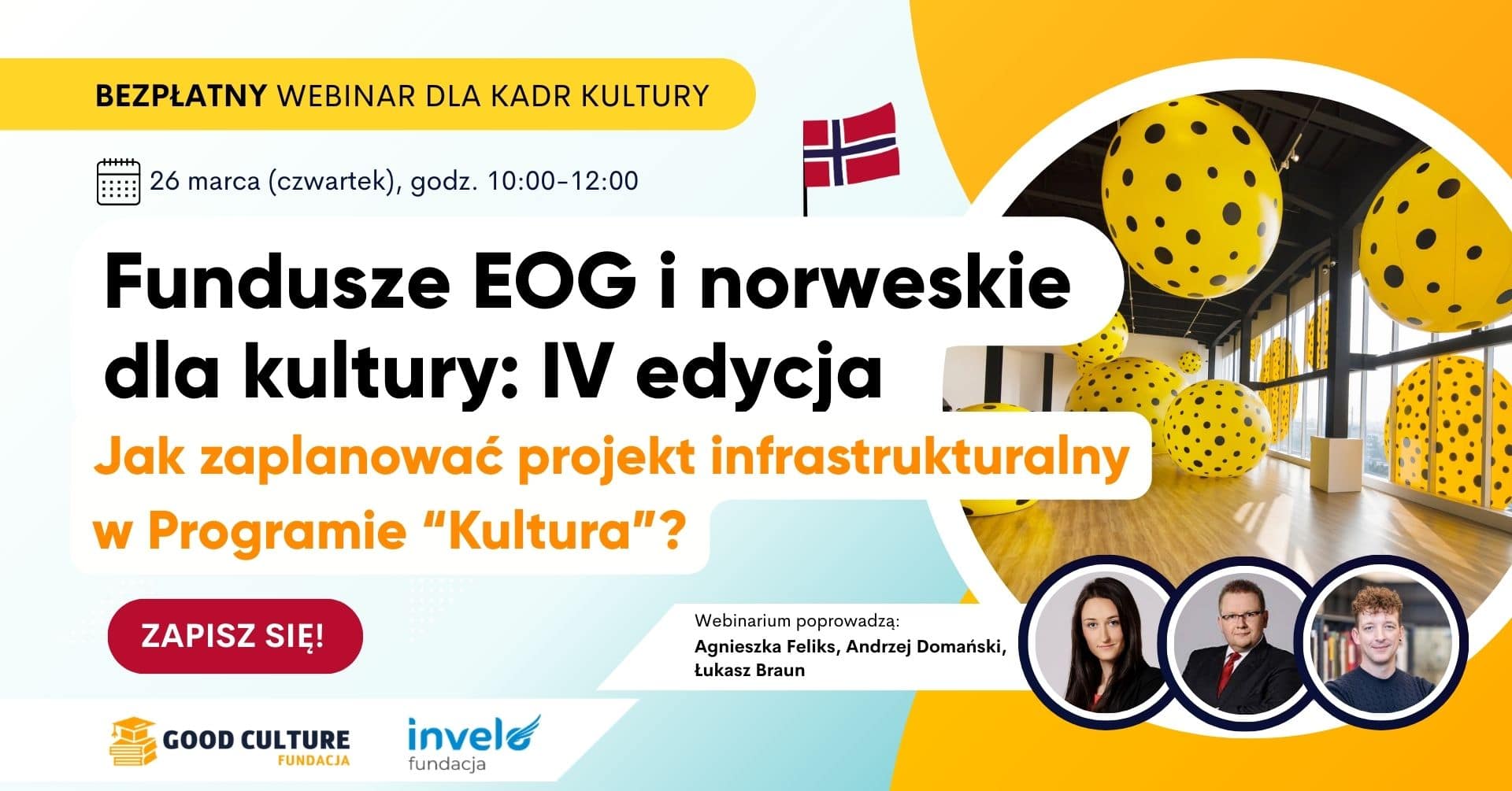 Fundusze EOG i norweskie dla kultury: IV edycja. Jak zaplanować projekt infrastrukturalny w Programie 